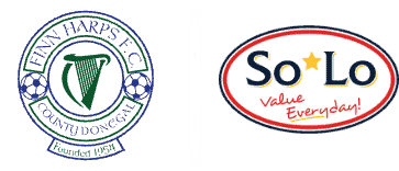 Finn Harps crest with SoLo Stores logo