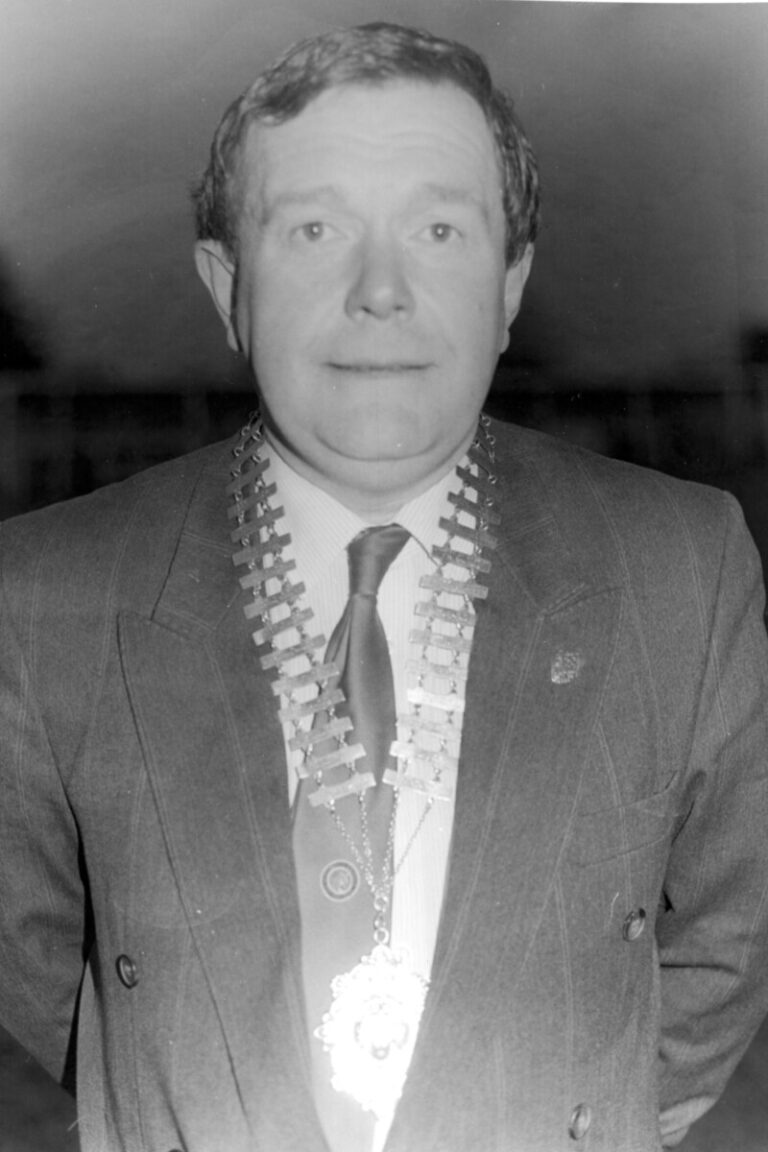 Derek Wilkinson as President of the League of Ireland