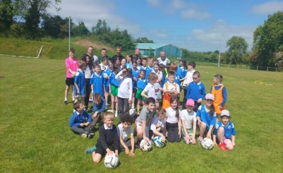 Football Camp attendees in the Donegal sunshine