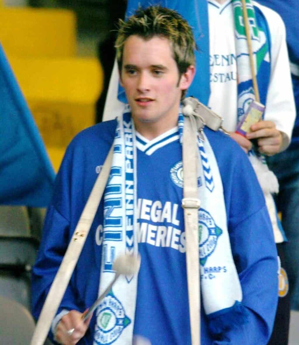 Chris McNulty supporting FInn Harps at Dalymount Park